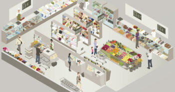 Grocery Store Cutaway Illustration © mathisworks/Getty Images