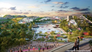 EuropaCity 2.0 - Vue sur le parc central depuis le belvédère leisure