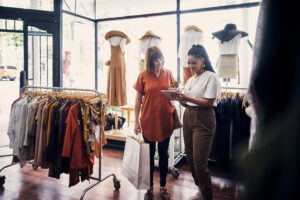 customer in a boutique